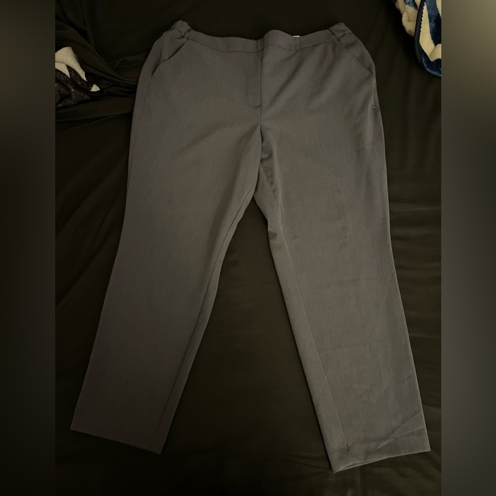 Women’s Nine West gray cropped pull on 4 pocket pant NWT in size XXL